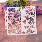 MINI ROSES MOTIF WITH FLOWERS COOKIE STENCIL 13 BY 13 CM